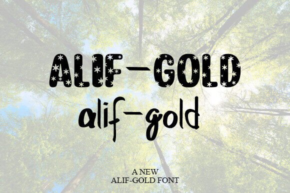 Alif-gold: A Stylish Serif Font
