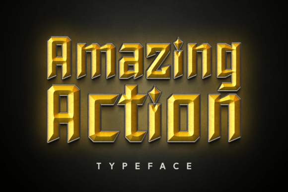 Amazing Action: A Shiny Font for Creative Projects