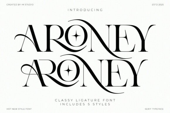 Aroney Typeface: Elevating Small Business Branding with Style