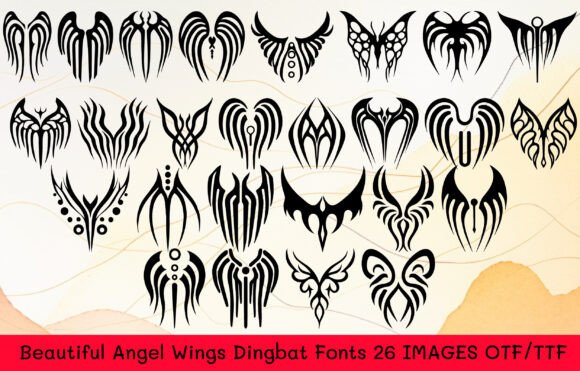 Beautiful Angel Wings Font