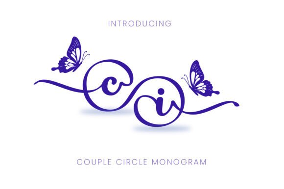 Couple Circle Monogram Font