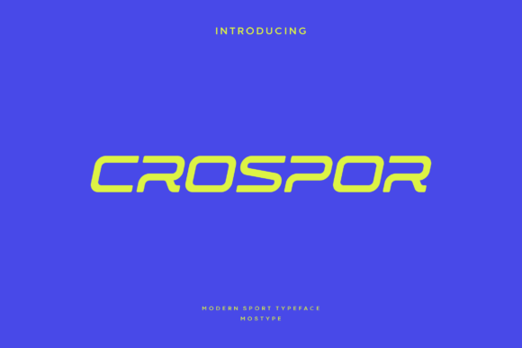 Crospor: A Modern Sans Serif Typeface for Bold Branding