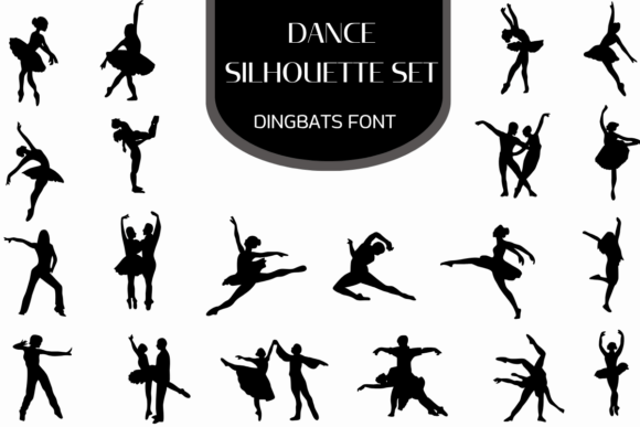 Dance Silhouette Set: A Dynamic Dingbats Font for Web Design