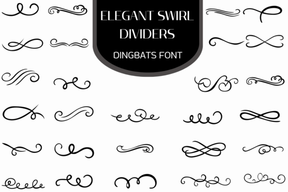Elegant Swirl Dividers: A Versatile Typeface for Editorial Design