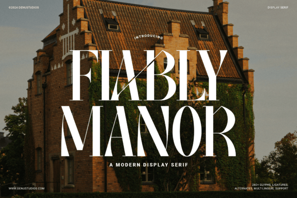 Fiably Manor: A Modern Serif Typeface for Editorial Elegance