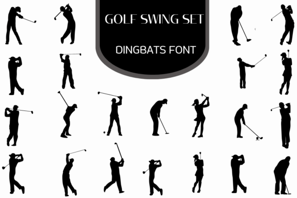 Golf Swing Set: A Premium Dingbat Font for Editorial Design