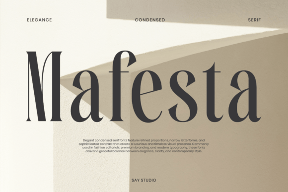 Mafesta: An Elegant Serif Typeface for Modern Branding