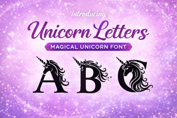 Unicorn Letters: A Magical Decorative Font for Branding